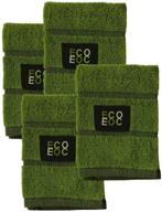 🌿 eco-eoc black overweave dish cloths (bamboo green, 4-pack): eco-friendly kitchen cleaning made stylish and sustainable логотип