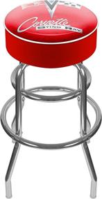 img 2 attached to Enhance Your Space with the Chevrolet Corvette 'Sing Ray' Padded Swivel Bar Stool