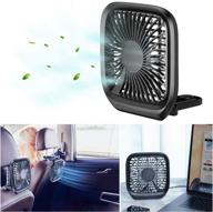 🚗 maso car fan for back seat - usb foldable electric fan - 3-speed headrest cooling system for car desk office outdoor camping (black) logo