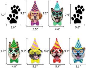 img 1 attached to 🎉 30Ct Dog Birthday Theme Party Bunting Decoration Hanging - Swirl Dog Faces Birthday Party Supplies