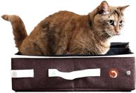 🐱 convenient travel cat litter box & set: waterproof lining, zipper, folding case, scooper & poop bags combo logo