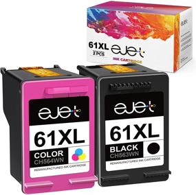 img 4 attached to ejet Восстановленный картридж чернил 61XL: Замена HP 61 - принтер Envy 4500, Deskjet 3050A, Officejet 4630 - 2 штуки (1 черный, 1 трехцветный)