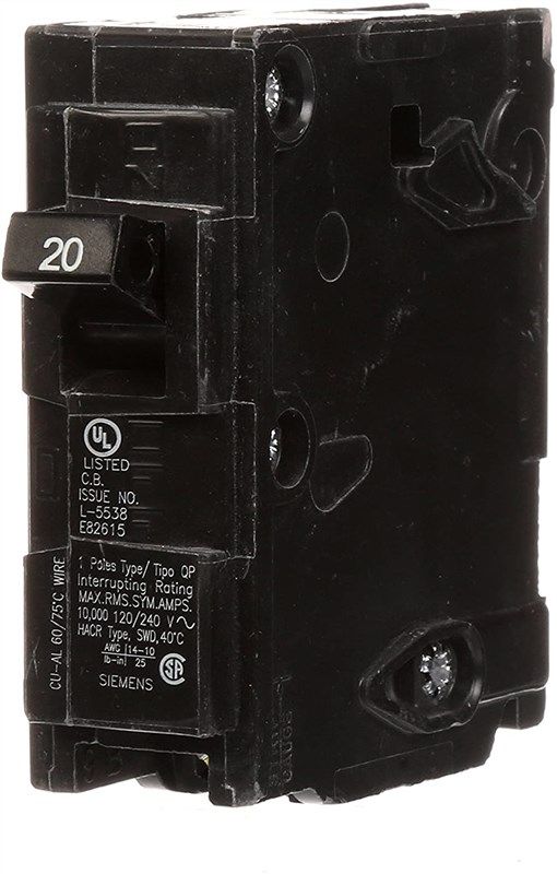 q120 20 amp single circuit breaker 로고