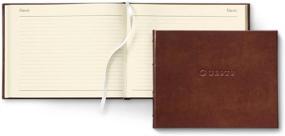 img 1 attached to 📔 Acadia Tan 7x9 Guest Book by Gallery Leather