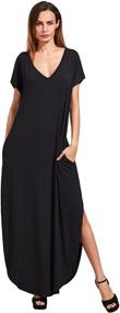 img 1 attached to Verdusa Womens Pocket Split Beach Dress - Women's Clothing with Pockets