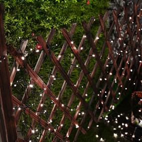 img 1 attached to 🌞 Outdoor Solar String Lights 100 ft 300 LED White Christmas Lights, Auto ON/Off Waterproof Solar Decorations for Patio Fence, Balcony, Party, Xmas Decor - Indoor String Lights