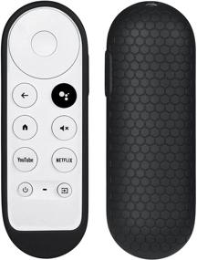 img 4 attached to 📱 Black Silicone Case for Google TV 2020 Voice Remote - SYMOTOP Shockproof Protective Cover Skin for Chromecast with Google TV 2020 Voice Remote Control