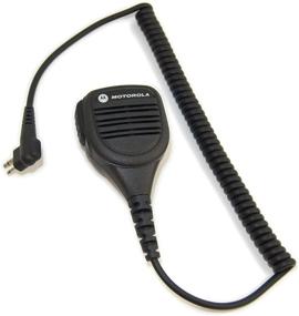 img 1 attached to Motorola OEM PMMN4013 PMMN4013A Remote Speaker Mic with 3.5mm Audio Jack, Coiled Cord, Swivel Clip | Intrinsically Safe