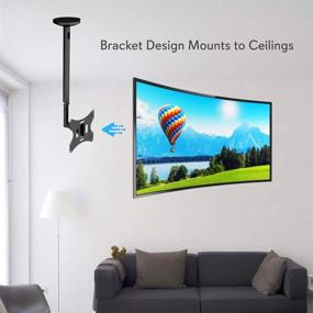 img 1 attached to 📺 Universal TV Ceiling Mount - Adjustable Height, Swivel and Tilt, VESA Mounting Bracket, Fits 14-42 Inch HDTV, LED, LCD, Plasma, Flat Screen TV Up to 30 KG - Pyle PCTVM15