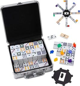 img 4 attached to 🎲 Enhance Your Game Nights with Homwom Double 12 Dominoes Set