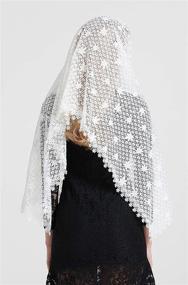 img 1 attached to 🙏 Chapel Catholic Mantilla Church Headwrap: Elegant Women's Accessory