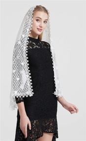 img 2 attached to 🙏 Chapel Catholic Mantilla Church Headwrap: Elegant Women's Accessory