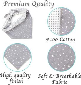 img 2 attached to 🐶 Reversible Cotton Dog Bandana - Odi Style Triangle Bandanas for Large, Medium, Small Dogs - Double Sided Dog Gift, Accessory, Scarf for Dogs, Puppies, Cats - Floral and Polka Dot Prints - 1 Piece