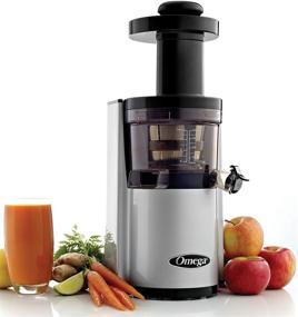 img 4 attached to Omega Vertical Slow Masticating Juice Extractor - Compact 43 RPM Design with Auto Pulp Ejection, 150-Watt, Silver