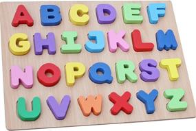 img 3 attached to 🧩 Enhance Learning with the Timy Wooden Alphabet Puzzle Board