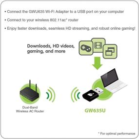 img 1 attached to 📶 Повысьте сетевую связь с беспроводным адаптером IOGEAR Wireless AC600 Dual-Band USB Mini, GWU635