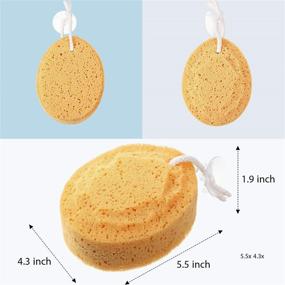 img 3 attached to 🛀 Soft Exfoliating Bath Sponge Set - 6 Piece Foam Body Sponge for Gentle Shower Scrub, Ideal for Adults and Kids, 5.5 Inch