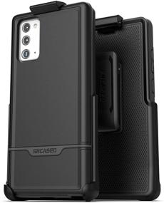 img 3 attached to 📱 Encased Galaxy Note 20 Belt Clip Protective Holster Case - 2020 Rebel Armor Edition: Heavy Duty Rugged Cover & Holder for Samsung Note 20 (Black)