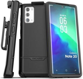 img 4 attached to 📱 Encased Galaxy Note 20 Belt Clip Protective Holster Case - 2020 Rebel Armor Edition: Heavy Duty Rugged Cover & Holder for Samsung Note 20 (Black)