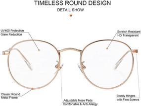 img 1 attached to 👓 Classic Circle Prescription Eyeglasses with Glasses Design