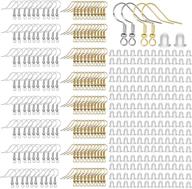 📿 hypoallergenic earring making kit - allmart 600pcs silver & gold earring fish earwire hooks (925 stamped), jump rings, and clear rubber earring backs for diy jewelry making logo