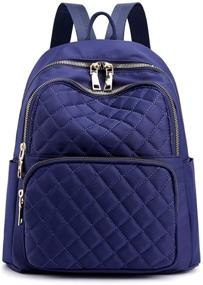 img 4 attached to Zokrintz Women Nylon Bag: Stylish Quilted Backpack for Travel, School & Daily Use