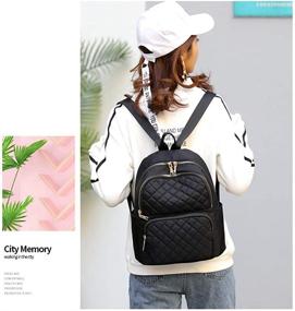 img 3 attached to Zokrintz Women Nylon Bag: Stylish Quilted Backpack for Travel, School & Daily Use