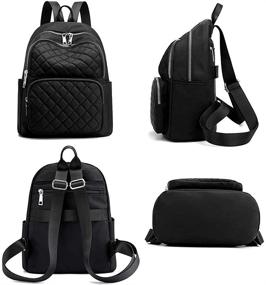 img 2 attached to Zokrintz Women Nylon Bag: Stylish Quilted Backpack for Travel, School & Daily Use