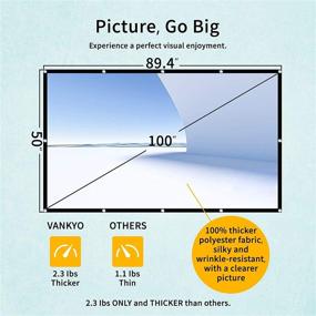 img 3 attached to 📽️ HiTauing HD Foldable Anti-Crease Portable Projector Screen 100 inch 16:9 - Double Sided Projection, Indoor and Outdoor Movie Screen for Home Theater and Education, Washable