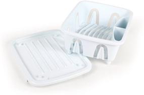 img 4 attached to 🍽️ Camco 43511 White Compact Dish Drying Rack