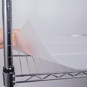 img 4 attached to Enhance Shelf Organization with HooTown Wire Shelf Liners: Set of 5 📦 Heavy Duty Waterproof Plastic Liners for Wired Rack Shelving Units, Garage Shelves, and Cabinets