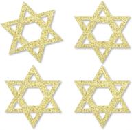 gold glitter star david cut outs logo