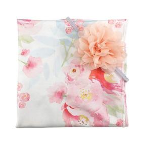 img 2 attached to 🌸 Giggle Angel Baby Bloom Flower Pattern Receiving Blanket Swaddle Set with Headband - Newborn Wrap