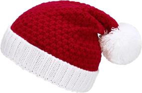 img 4 attached to 🧢 Century Star Knit Beanie: Oversized Slouchy Chunky Hat for Women & Men - Warm Winter Ski Cap