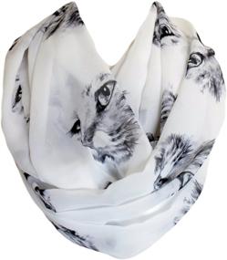 img 2 attached to Etwoas Print Infinity Scarf Circle