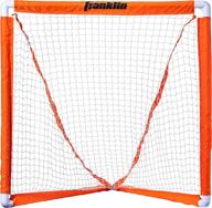 🥍 franklin sports youth lacrosse goal: portable mini box net for small kids - ideal backyard goal for youth lacrosse - 38" x 38" size logo