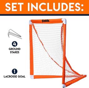 img 3 attached to 🥍 Franklin Sports Youth Lacrosse Goal: Portable Mini Box Net for Small Kids - Ideal Backyard Goal for Youth Lacrosse - 38" x 38" Size