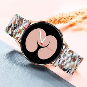 img 1 attached to 🌸 TRUMiRR Pink Gold Camo Band for Galaxy Watch Active2 40mm 44mm, Mesh Woven Stainless Steel Watchband Quick Release Strap Women's Wristband for Samsung Galaxy Watch 4 40mm 44mm / Active 2 SM-R830/R820