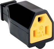 🔌 legrand-pass & seymour sa993bkcc10 black connector: 15-amp, 125-volt straight blade, two pole three wire логотип