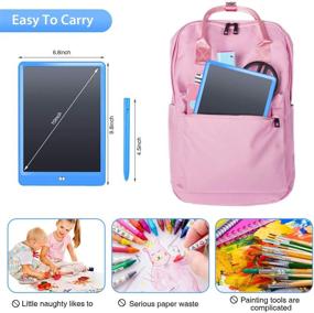 img 2 attached to ERUW 10 Inch LCD Writing Tablet: Perfect Drawing Pad for Kids, Home, School, Office - Gift for Boys and Girls Age 3+ on Christmas or Birthdays