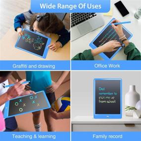 img 1 attached to ERUW 10 Inch LCD Writing Tablet: Perfect Drawing Pad for Kids, Home, School, Office - Gift for Boys and Girls Age 3+ on Christmas or Birthdays