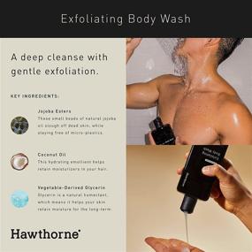 img 2 attached to 🌿 Hawthorne Men's Mint & Eucalyptus Exfoliating Body Wash - Sulfate Free Cleanser, 8 FL OZ