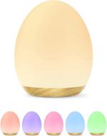 🌙 jolywell rechargeable baby egg night light for kids with color changing mode & dimming function, 1 hour timer & touch control, up to 100h battery life, wood grain design логотип