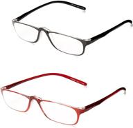 👓 enhance your vision with optx 20/20 vogue 3 pack rectangular reading glasses logo