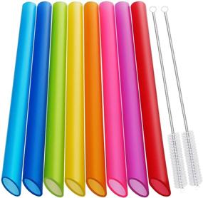 img 4 attached to Angled Tips Reusable Straws Smoothie