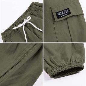 img 1 attached to SANGTREE Boy's Multi Pocket Cargo Jogger Pants, 3-15 Years: Practical and Stylish Bottoms for Active Boys