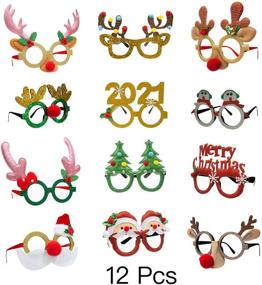 img 1 attached to Crafare Christmas Decoration Eyeglasses Creative