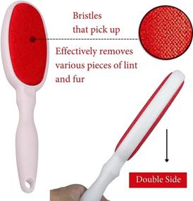 img 3 attached to 👕 Zelta 2 Pack Double Sided Lint Brush for Clothes Pet Hair Removal - Reusable Lint Remover