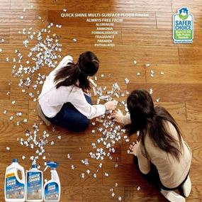 img 2 attached to 64oz Quick Shine Multi Surface Floor Cleaner - Ready to Use, Dissolves Dirt, Streak Free, 🌟 No Rinse - Ideal for Hardwood, Laminate, Luxury Vinyl Plank LVT, Tile & Stone - Safer Choice Cleaner