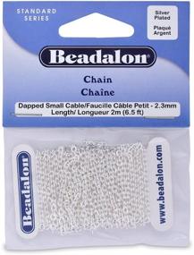 img 1 attached to 🎨 Premium Artistic Wire Beadalon Chain: Dapped Small Cable Silver Plated, 2-Meters